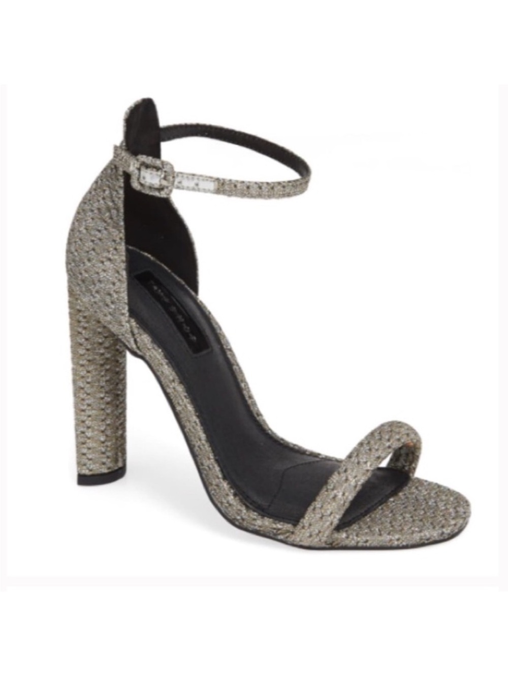 TOPSHOP Robyn Heel Sandals Silver Glitter women’s size 9,5 NWT